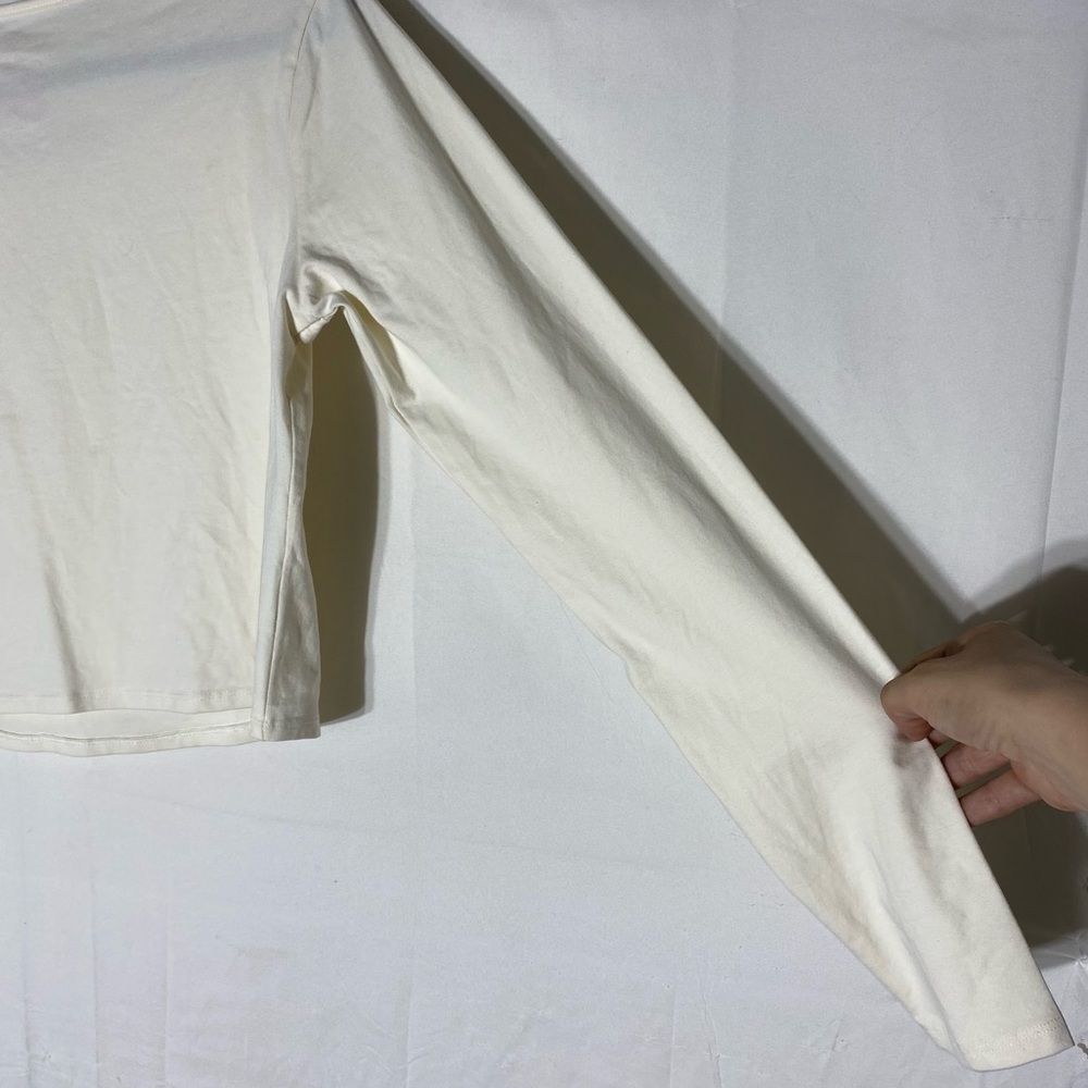 5/$25 NOBO No Boundaries Cream Long Sleeve Top With Collarbone Cut Out XL - Picture 11 of 13
